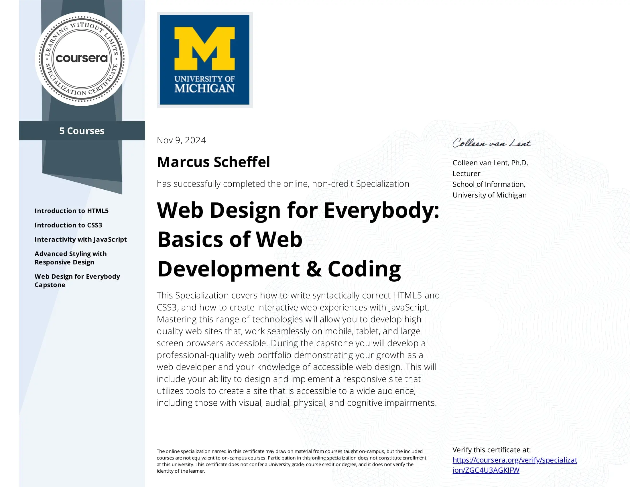 Web Design for Everybody – University of Michigan