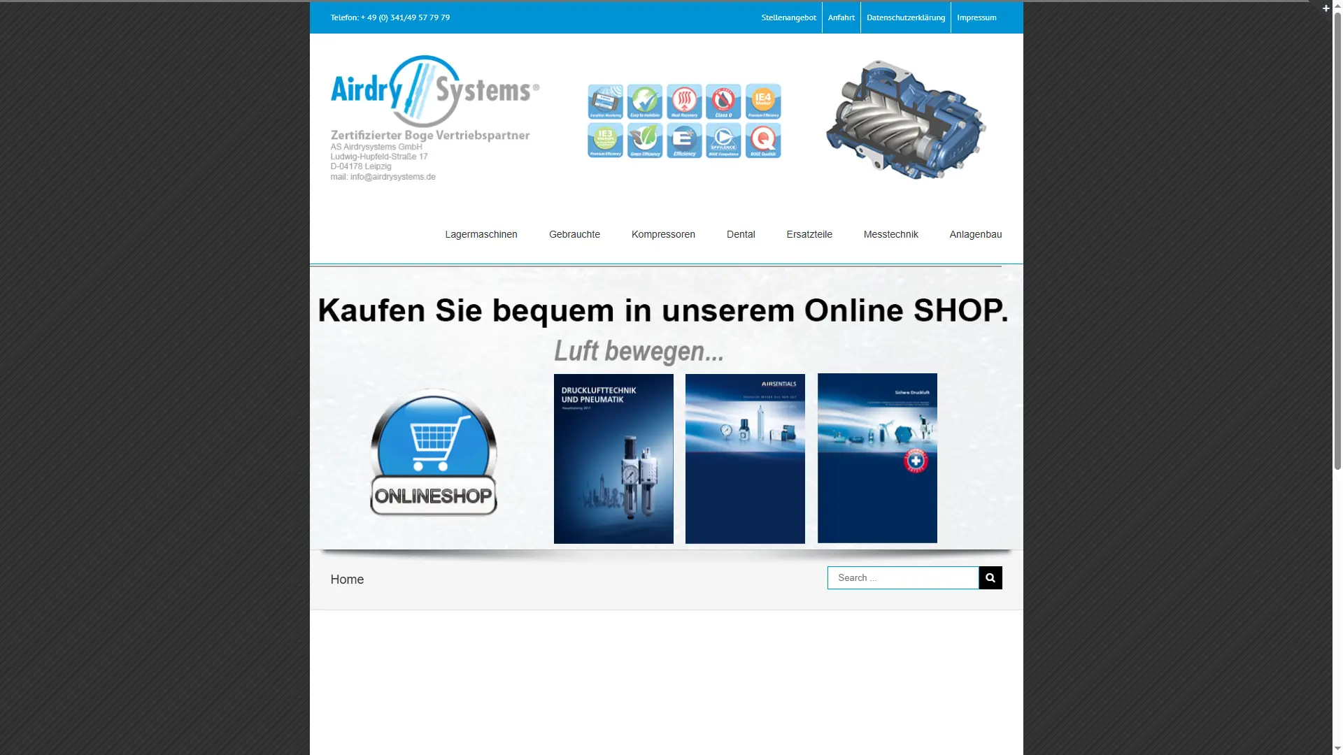 AirDry Systems alte Webseite