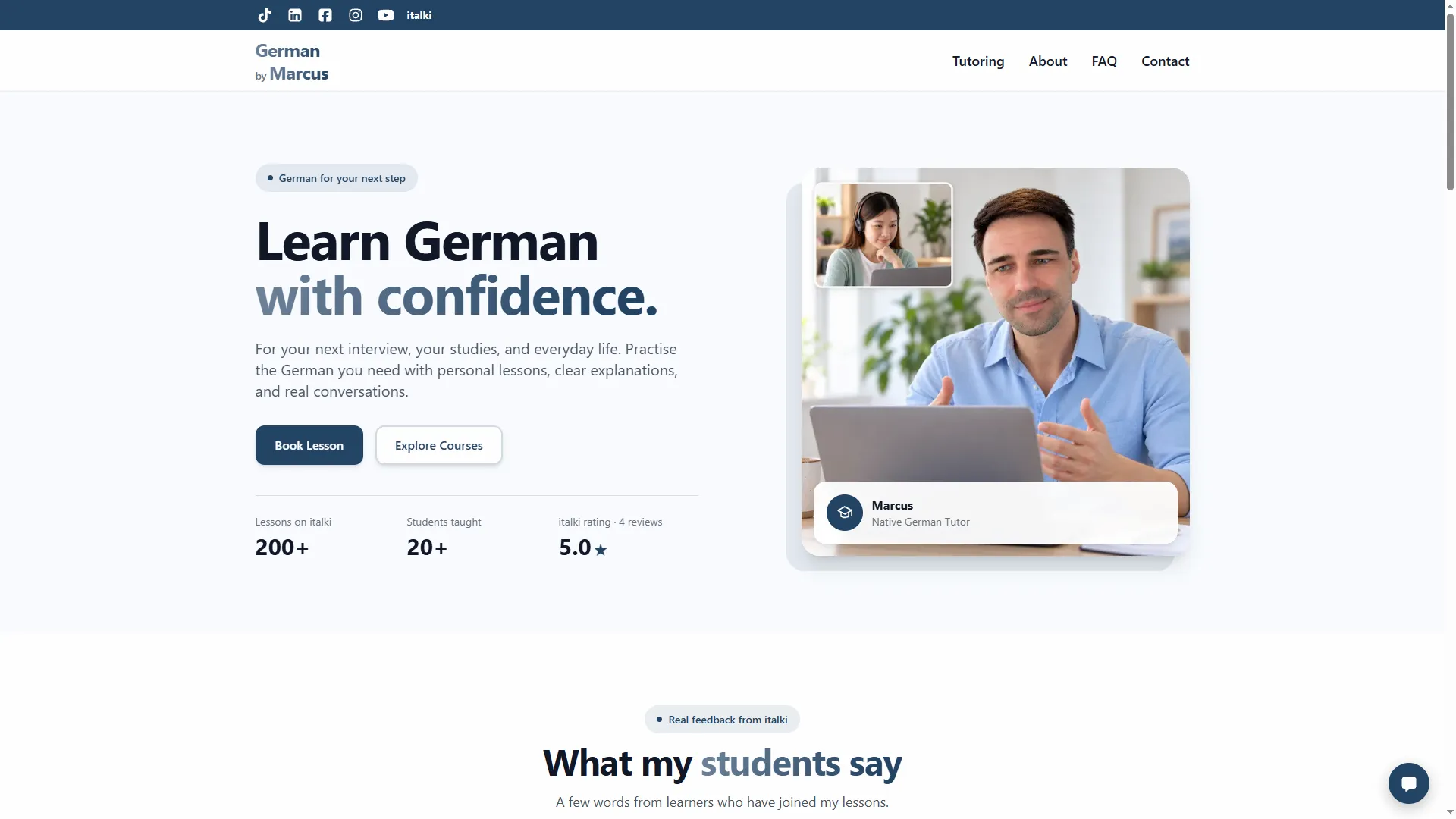 German by Marcus Live-Plattform
