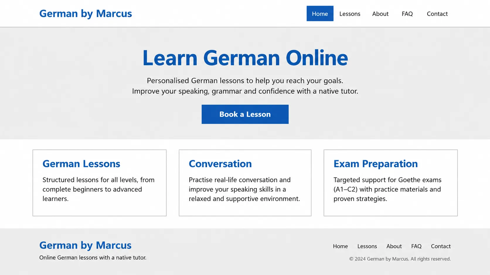 German by Marcus alte Auftrittsseite